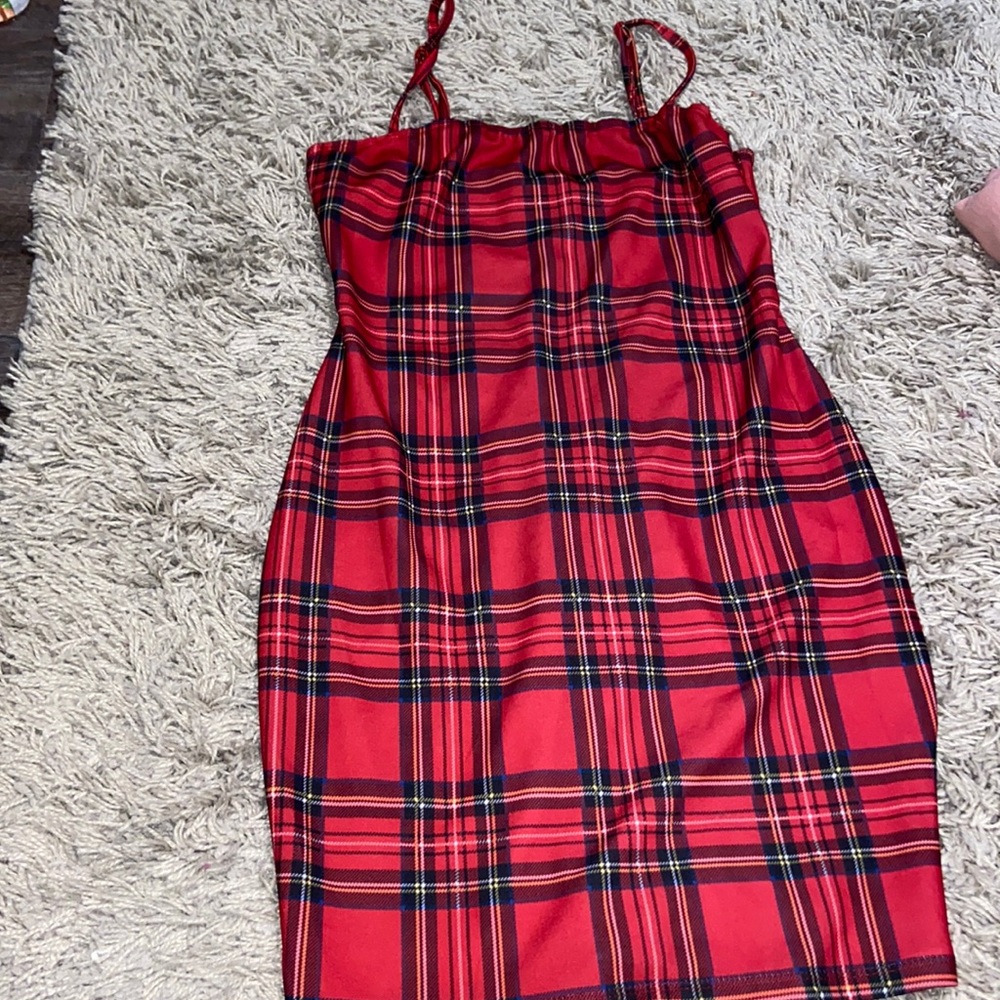 Shein plaid bodycon dress